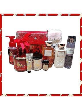 BATH & BODY WORKS HOLIDAY GIFT SET 9 PIECE GIVE LOVE CHRISTMAS